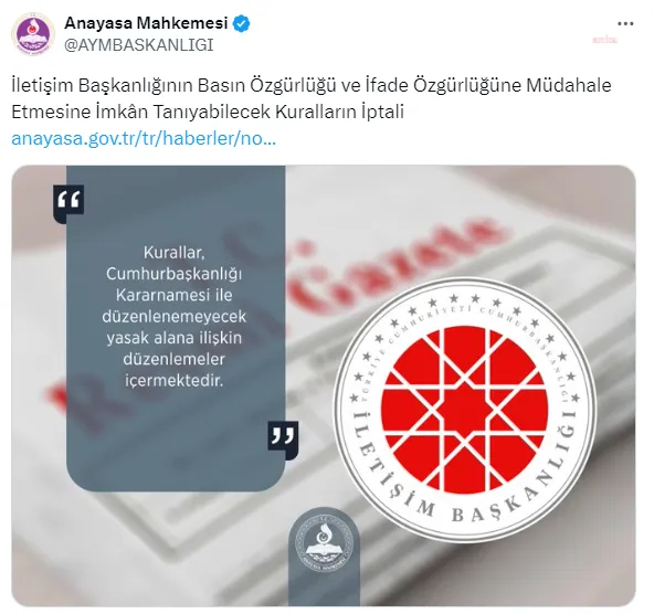 Anayasa Mahkemesi, İletişim Başkanlığı