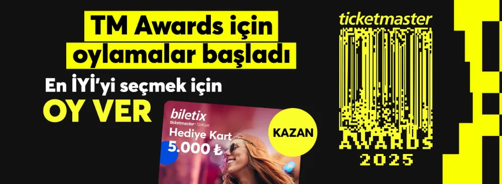 Ticketmaster Ödülleri 2025: Türkiye’nin Favori Etkinlikleri Seçiliyor!