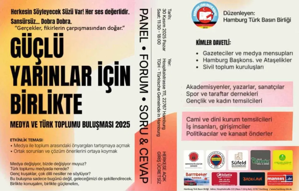 Hamburg’da Tarihi Buluşma: Türk Toplumu ve Medya İlk Kez Aynı Platformda